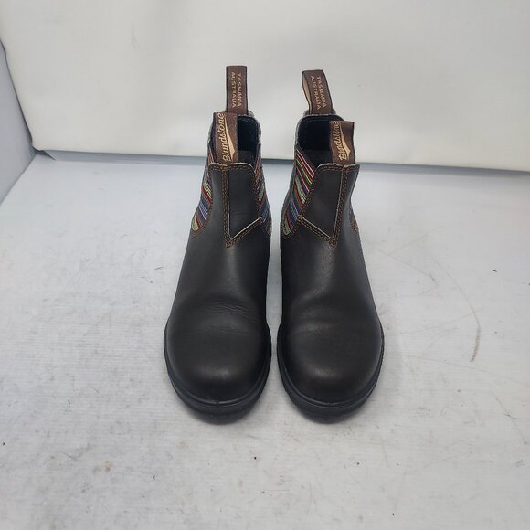 Blundstone WOMENS Chelsea Multicolor Stripe Brown Boot - Picture 6 of 9
